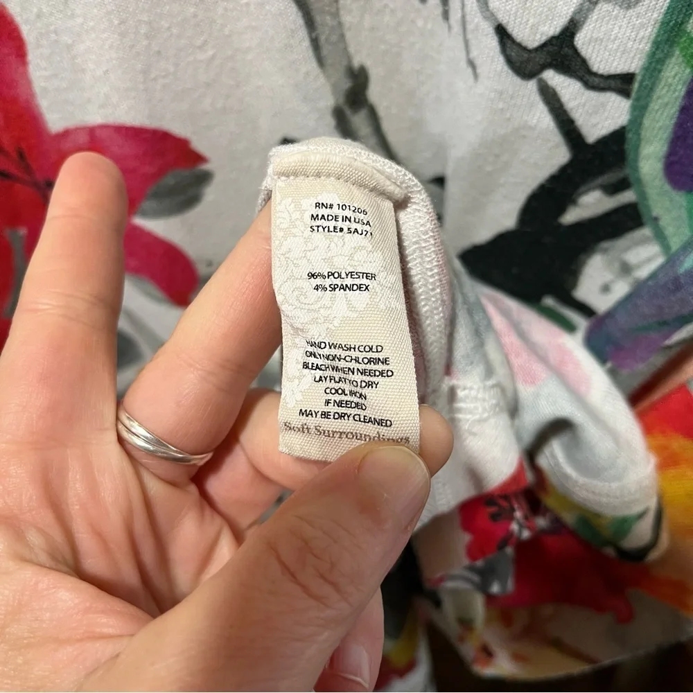 Soft Surroundings Multicolor Floral Sweater Blouse 2X - Picture 5 of 9